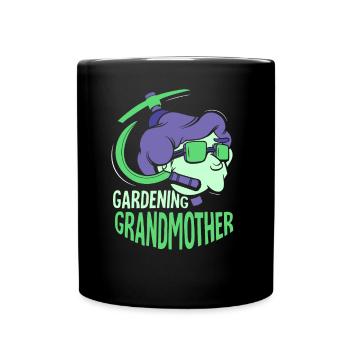 Gartenarbeit Großmutter Garten Oma Gärtnerin - Tasse einfarbig - Schwarz - Vorne