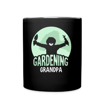 Gartenarbeit Opa Garten Großvater Gärtner - Tasse einfarbig - Schwarz - Vorne