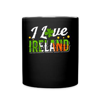 I love Ireland St. Patrick's Day Irish - Full Colour Mug - black - Front