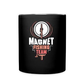 Magnet Fishing Team Magnetic Fishing Magnetic Fisherman - Full Colour Mug - black - Front