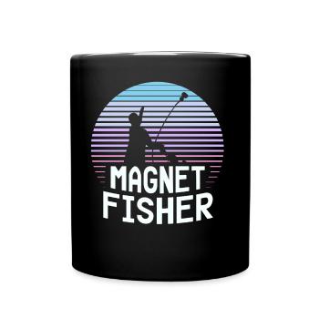 Magnetfischer Magnet Magnetfischen - Tasse einfarbig - Schwarz - Vorne