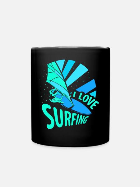J’adore surfer surf surf surf surf - Mug uni - noir