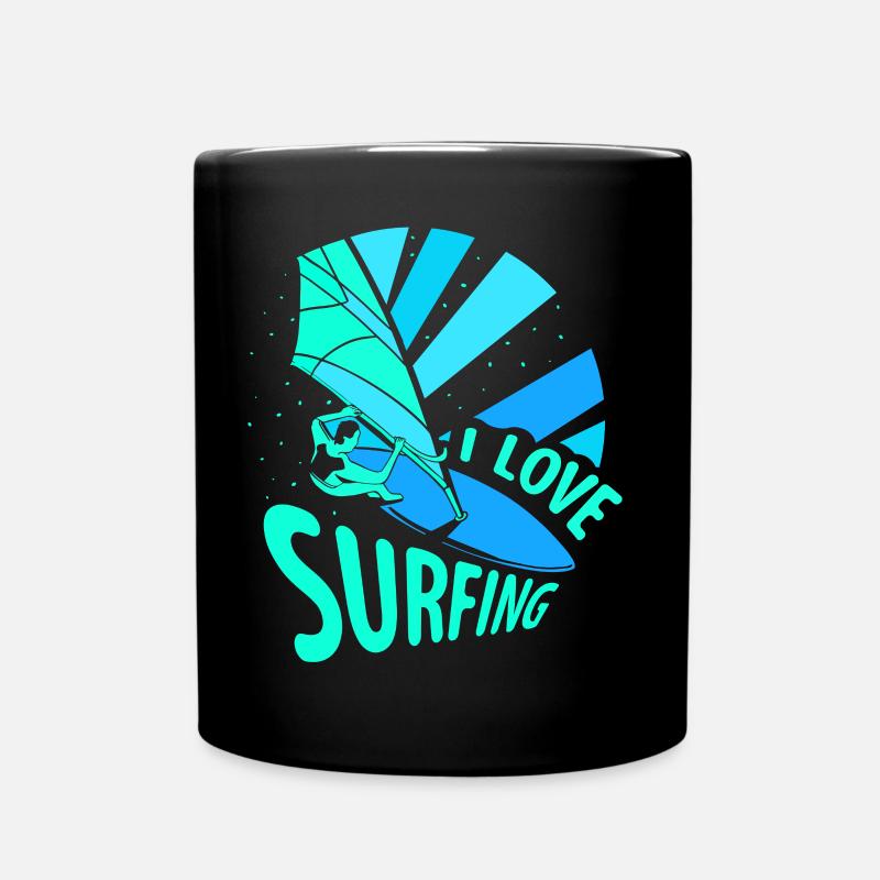 J’adore surfer surf surf surf surf - Mug uni - noir