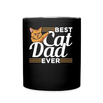 The Best Cat Dad Ever Cat Father - Full Colour Mug - black - Front