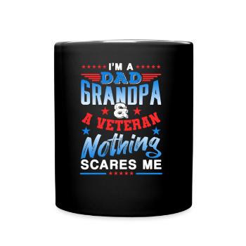 Papa Opa Veteran Nichts Macht Mir Angst Vater - Tasse einfarbig - Schwarz - Vorne