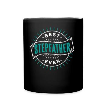 Bester Stiefvater Aller Zeiten Stepdad Stiefpapa - Tasse einfarbig - Schwarz - Vorne