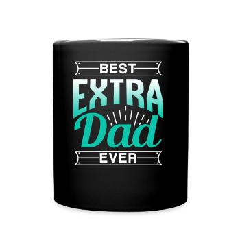 Best Extra Papa Ever Stepfather Stepdad - Full Colour Mug - black - Front