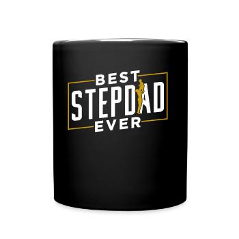 Bester Stiefvater Aller Zeiten Stiefpapa Stepdad - Tasse einfarbig - Schwarz - Vorne