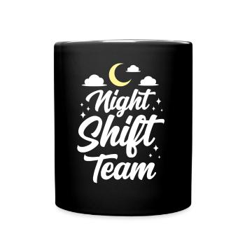 Travail d’équipe de nuit Collègue de nuit - Mug uni - noir - Devant