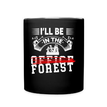 I will be in the office woodworker woodworker - Full Colour Mug - black - Front