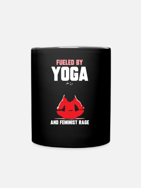 Poussées par le yoga et la colère féministe des femmes - Mug uni - noir