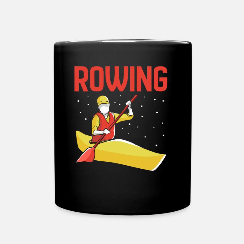 Rowing Rowing Rowing Rowing Rowing Boat Rowing - Full Colour Mug - black