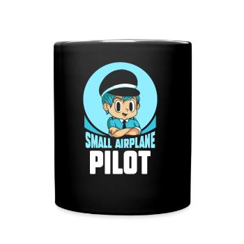 Pilot Of a Small Aircraft Small Aircraft Jet - Full Colour Mug - black - Front