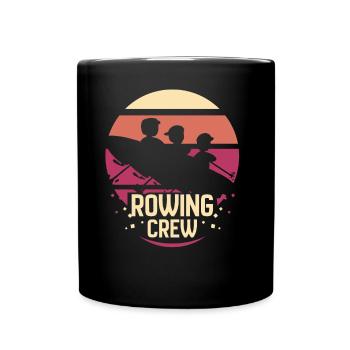 Rudermannschaft Ruderer Ruderboot Ruder Rudern - Tasse einfarbig - Schwarz - Vorne