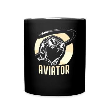 Pilot Small Aircraft Light Aircraft Pilot Jet - Full Colour Mug - black - Front