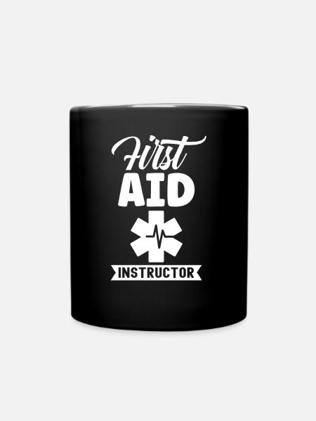 Instructor for First Aid Teacher Course Trainer - Full Colour Mug - black
