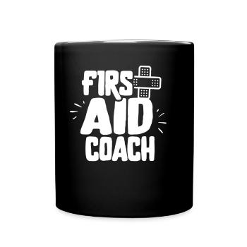 Cours de formateur en secourisme Mesures immédiates Enseignant - Mug uni - noir - Devant