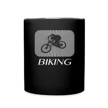 biking - Tasse einfarbig - Schwarz - Vorne