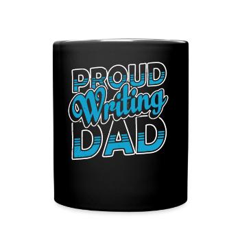 Stolzer Schreibender Vater Autor Schreiber - Tasse einfarbig - Schwarz - Vorne