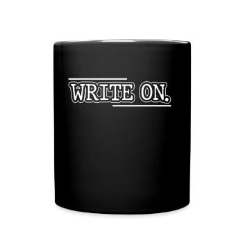 Continue writing Writer Writer Author - Full Colour Mug - black - Front