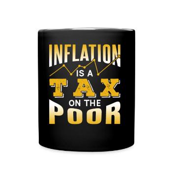 L’inflation est une taxe sur le mauvais humour - Mug uni - noir - Devant