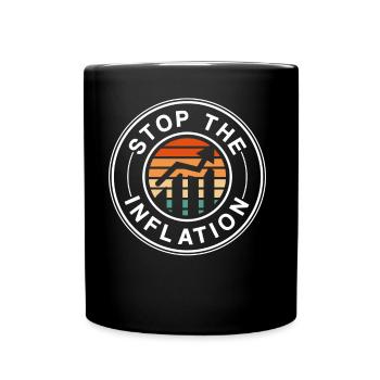 L’inflation arrête la stagflation de l’impression monétaire - Mug uni - noir - Devant