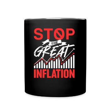 Arrête la stagflation de l’humour de la grande inflation - Mug uni - noir - Devant