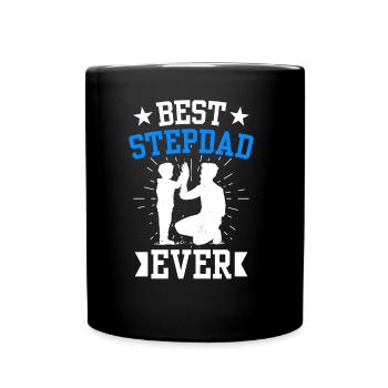 Bester Stiefvater Aller Zeiten Stiefpapa Stepdad - Tasse einfarbig - Schwarz - Vorne