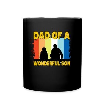 Father of a Wonderful Son Papa Papi Sayings - Full Colour Mug - black - Front
