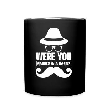 Did you grow up in a barn? Papa Papi - Full Colour Mug - black - Front