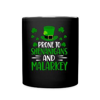 Sensible aux bêtises et aux méfaits Irlande Gaélique Irlandais - Mug uni - noir - Devant