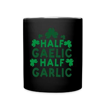 Moitié Gaélique Moitié Ail Irlandais Irlandais - Mug uni - noir - Devant