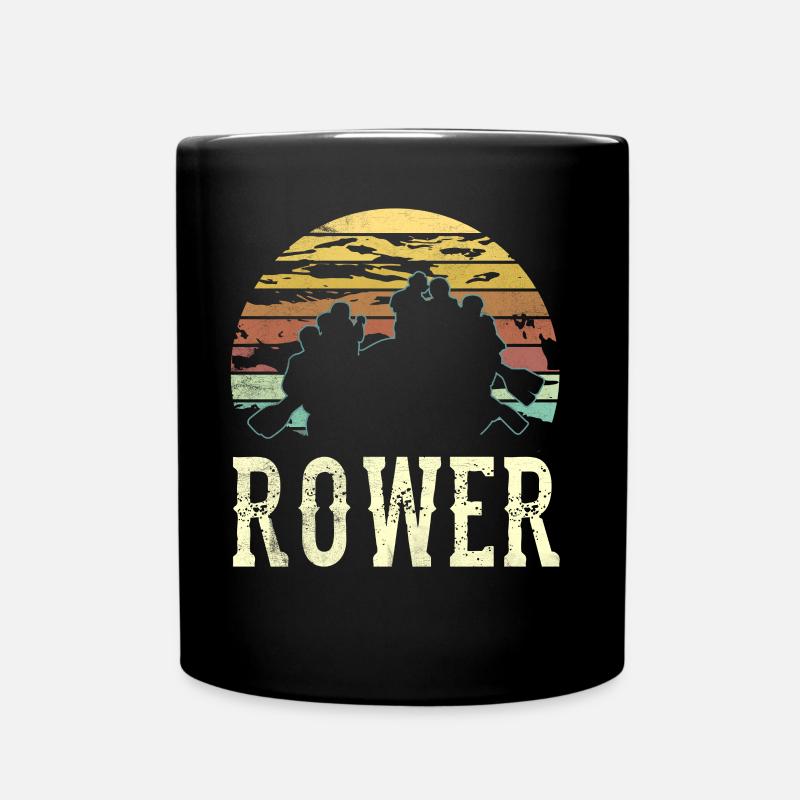 Ruderer Rudersport Ruderboot Rudern Ruder - Tasse einfarbig - Schwarz