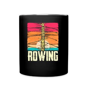 Rudern Ruder Ruderboot Rudersport Ruderer - Tasse einfarbig - Schwarz - Vorne