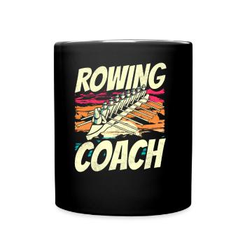 Rowing trainer Rowing Rowing Rowing Rowing Boat - Full Colour Mug - black - Front