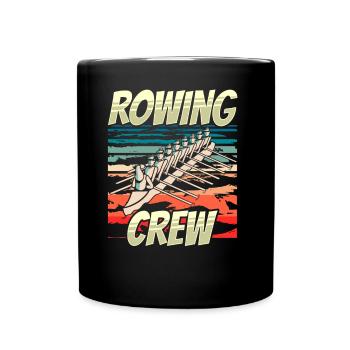 Rudermannschaft Rudern Ruderboot Ruderer Ruder - Tasse einfarbig - Schwarz - Vorne
