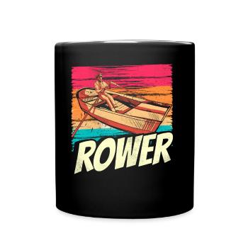 Ruderer Ruderboot Rudern Rudersport Ruder - Tasse einfarbig - Schwarz - Vorne