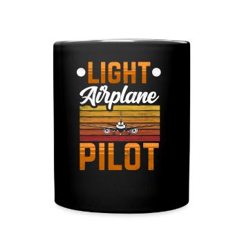 Leichtflugzeug Pilot Kleinflugzeug Privatflugzeug - Tasse einfarbig - Schwarz - Vorne