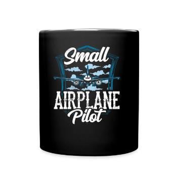 Pilot Of a Small Aircraft Small Aircraft Jet - Full Colour Mug - black - Front