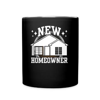 Neuer Hauseigentümer Hausherr Hausbesitzer Haus - Tasse einfarbig - Schwarz - Vorne