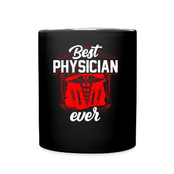 Der Beste Arzt Aller Zeiten Beruf Mediziner Doktor - Tasse einfarbig - Schwarz - Vorne