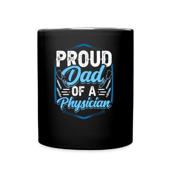 Fier père d’un médecin médecin médecin médecin médecin - Mug uni - noir - Devant