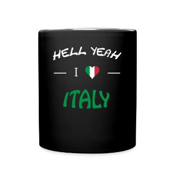 i love italy - Tasse einfarbig - Schwarz - Vorne