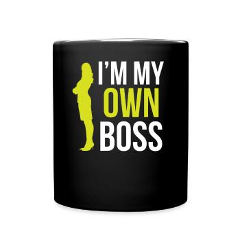Ich Bin Mein Eigener Chef Mama CEO Gründer - Tasse einfarbig - Schwarz - Vorne