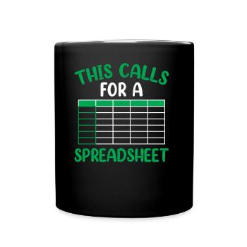 This Requires A Spreadsheet Table Accountant - Full Colour Mug - black - Front