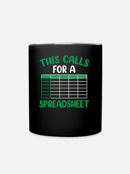 This Requires A Spreadsheet Table Accountant - Full Colour Mug - black