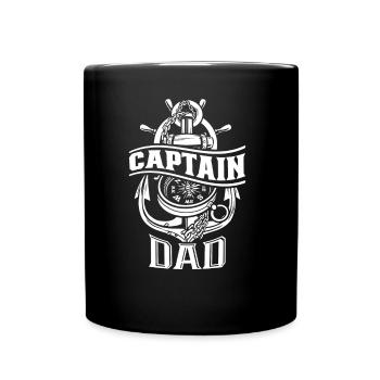 Captain Papa Sailboat Boat Boating Boat - Full Colour Mug - black - Front