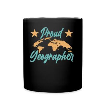 Proud Geography Geography Geography Student - Full Colour Mug - black - Front