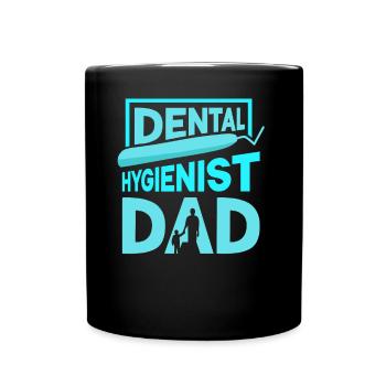 Dental Hygienist Papa Dental Hygiene Dental Team - Full Colour Mug - black - Front