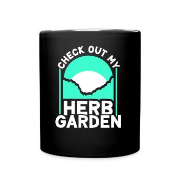 Découvrez mes herbes de jardin d’herbes aromatiques - Mug uni - noir - Devant